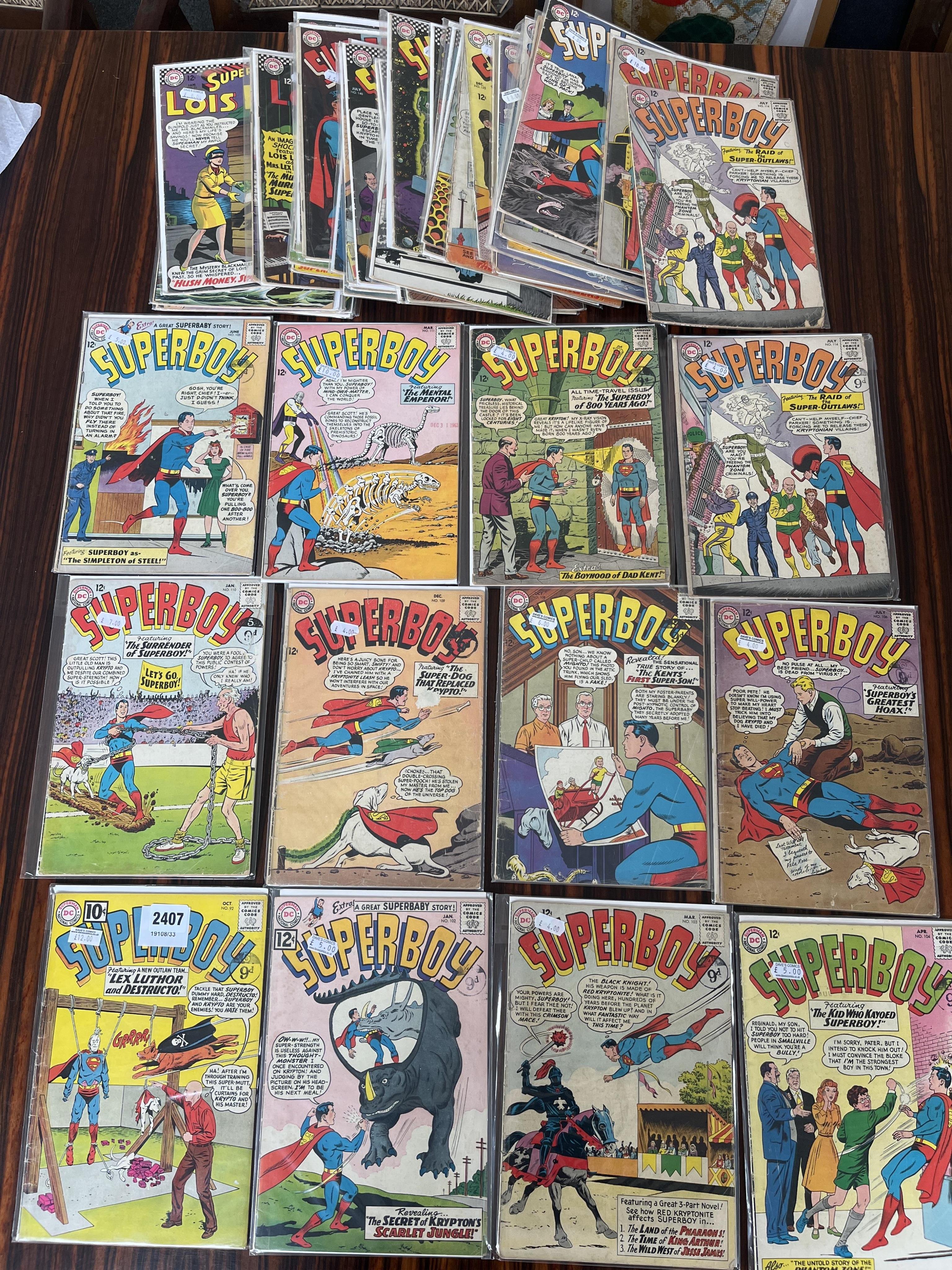 DC comics, Superboy, Vol. 1, 38 issues between #92–158, Superman's Girl Friend Lois Lane, 13 issues between #53–125 (51)